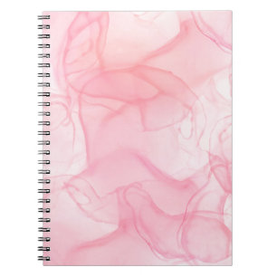 Pink Marble Fluid Ink Glitter Art Pattern Notebook