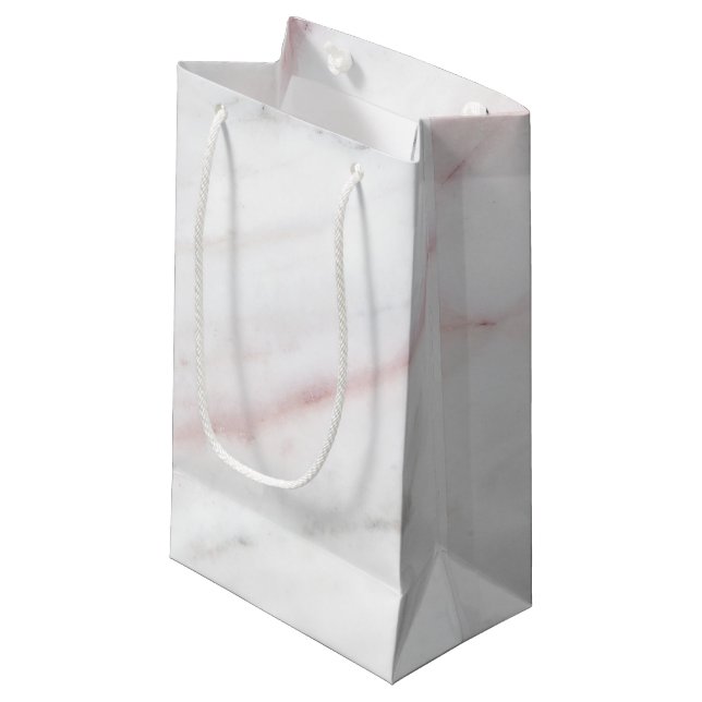 Pink Marble Gift Bag (Front Angled)