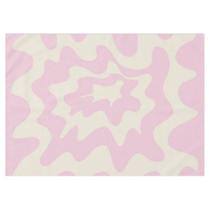 Pink Marble Groovy Wavy Stripe Modern Spring Tablecloth