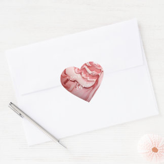 Pink marble heart sticker