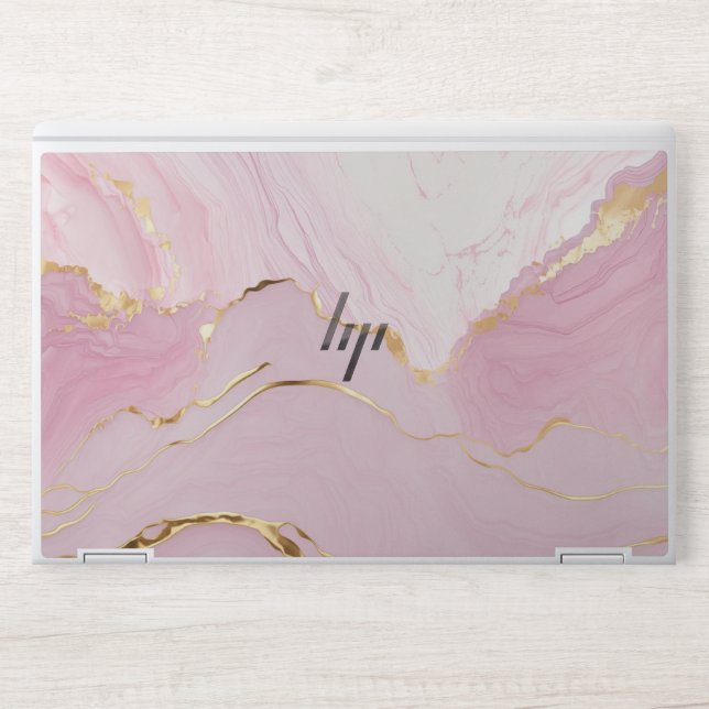 Pink Marble HP EliteBook X360 1030 G2 HP Laptop Skin (Front)