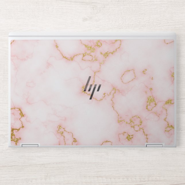 Pink Marble HP EliteBook X360 1030 G2 Laptop Skin (Front)