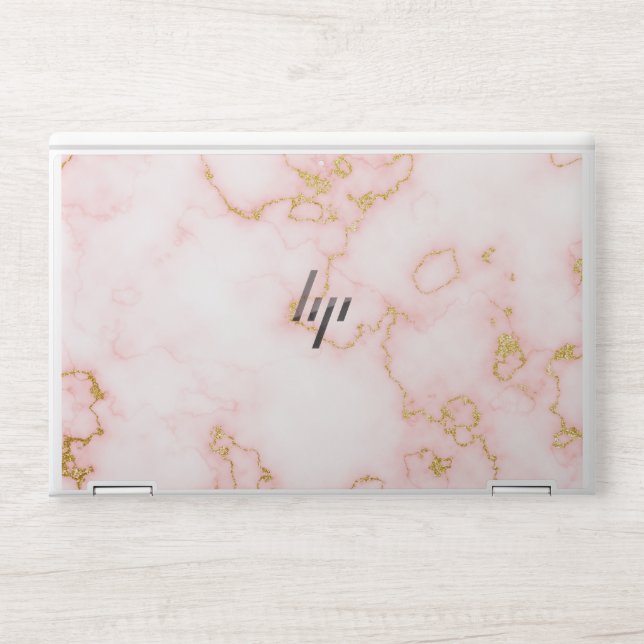 Pink Marble HP EliteBook X360 1030 G3/G4 HP Laptop Skin (Front)