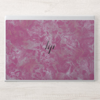 Pink marble HP laptop skin