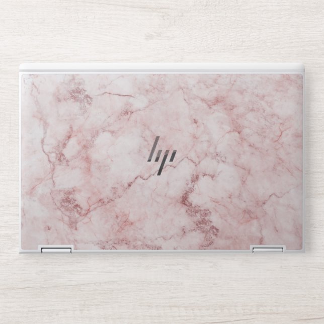 Pink Marble HP Laptop Skin (Front)