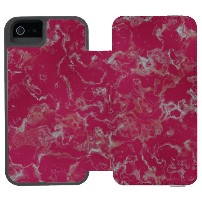 pink marble incipio iPhone wallet case (Folio Open)