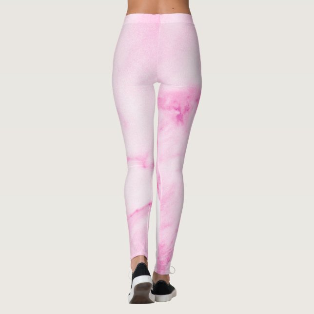 Pink Marble Leggings (Back)