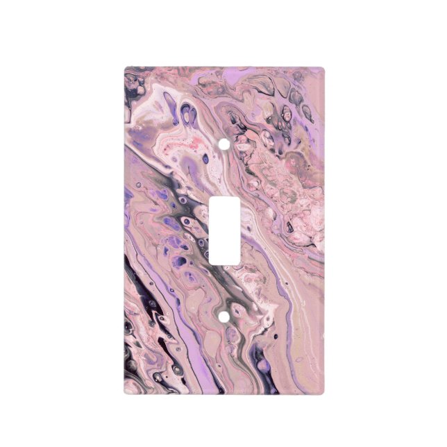 Pink Marble Light Switch Cover (Front)