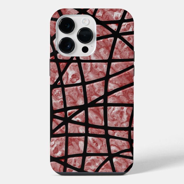 Pink Marble Look Iphone Case (Back)