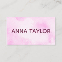 Pink Marble Minimal Stylish Girly Modern Business Card