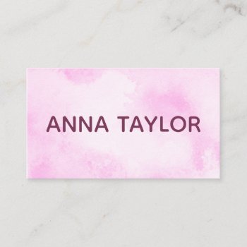 Pink Marble Minimal Stylish Girly Modern Business Card by MG_BusinessCards at Zazzle