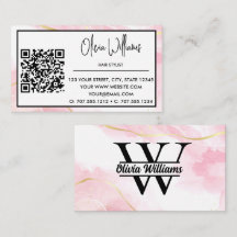 Pink Marble Monogram | Girly Modern Gold Glitter