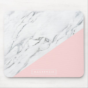 Pink & Marble Mouse Pad