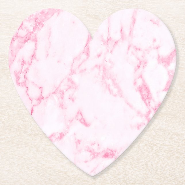 Pink  Marble Paper Coaster (Front)