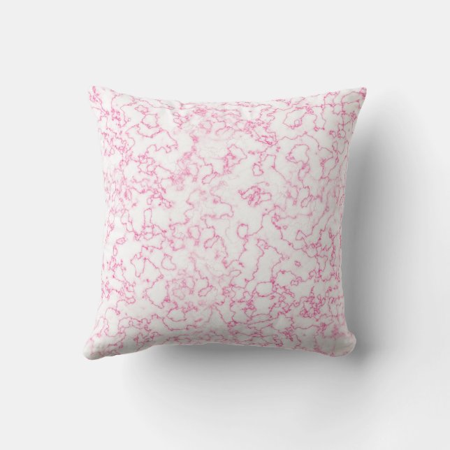 Pink marble pattern throw pillow (Back)
