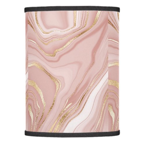 Pink marble pattern with gold lamp shade