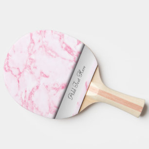 Pink Marble Personalized Ping-Pong Paddle