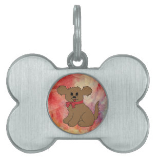 Pink Marble Pet Tag