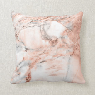 Pink Marble Print Throw Pillow, Swirl Print Pillow