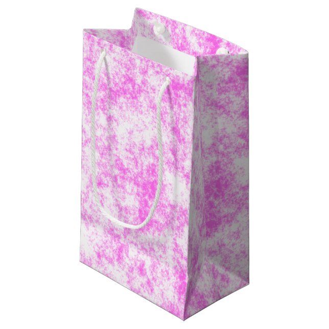 Pink Marble Small Gift Bag (Front Angled)