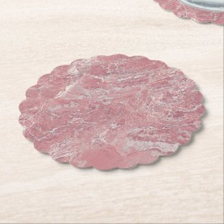 Pink Marble Style   Paper Coaster