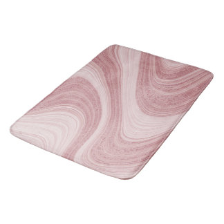 Pink Marble Swirl Bath Mat