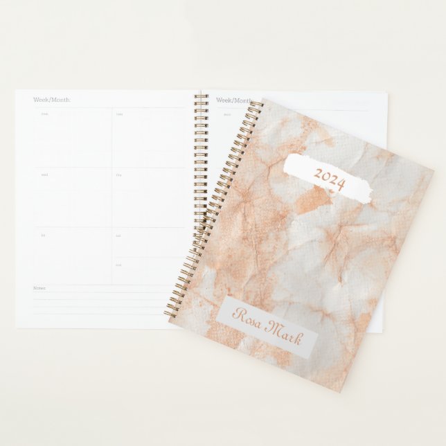 Pink Marble Swirl Customized Planner (Display)