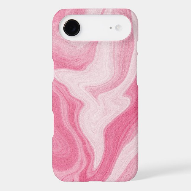 Pink Marble Swirl Pattern – Aesthetic Abstract  Case-Mate iPhone Case (Back)
