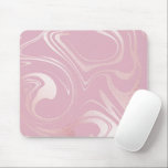 Pink marble swirly background mouse pad<br><div class="desc">Pink marble swirly background. Cool modern design.</div>