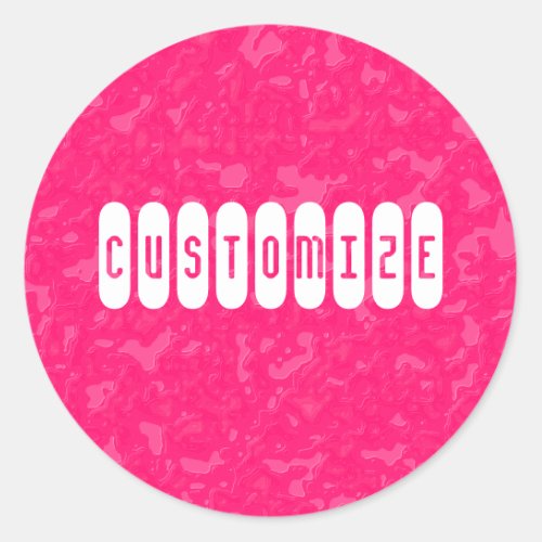Pink Marble _ Template Classic Round Sticker