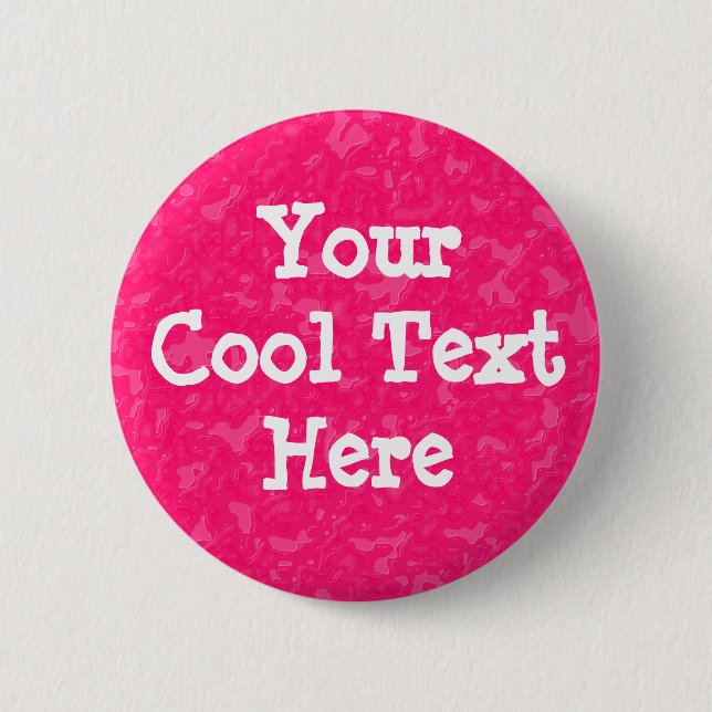 Pink Marble - Template Pinback Button (Front)