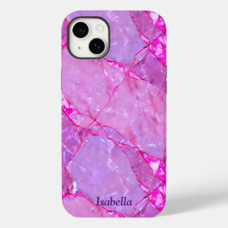 Pink Marble Texture, Marble Effect Case-Mate iPhone 14 Plus Case