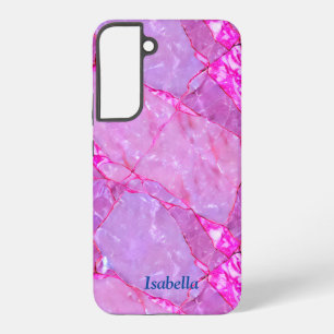 Pink Marble Texture, Marble Effect Samsung Galaxy S22+ Case