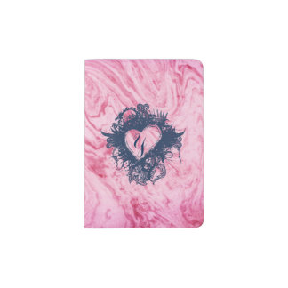 pink marble texture pattern elegant beautiful passport holder