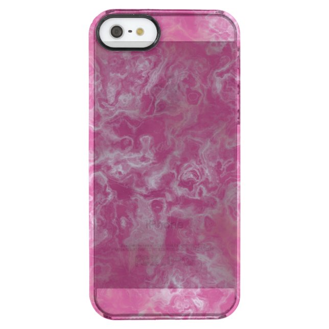 Pink marble uncommon iPhone case (Back)
