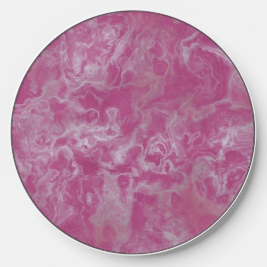 Pink marble wireless charger (Front)