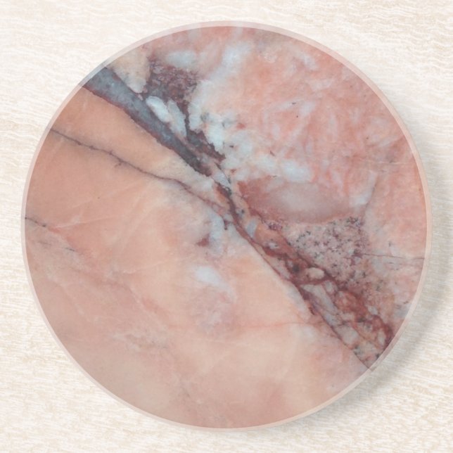 Pink Marble With Flaw Sandstone Coaster (Front)