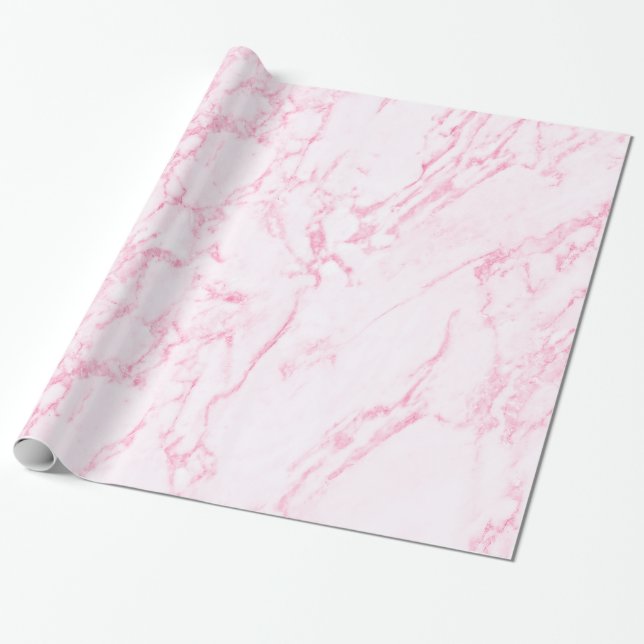 Pink  Marble Wrapping Paper (Unrolled)
