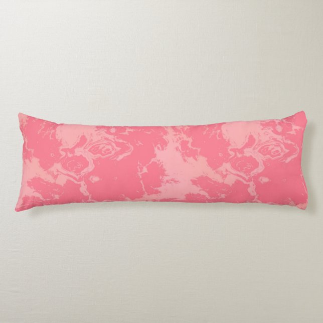 Pink Marbled Cloud abstract Body Pillow (Front)