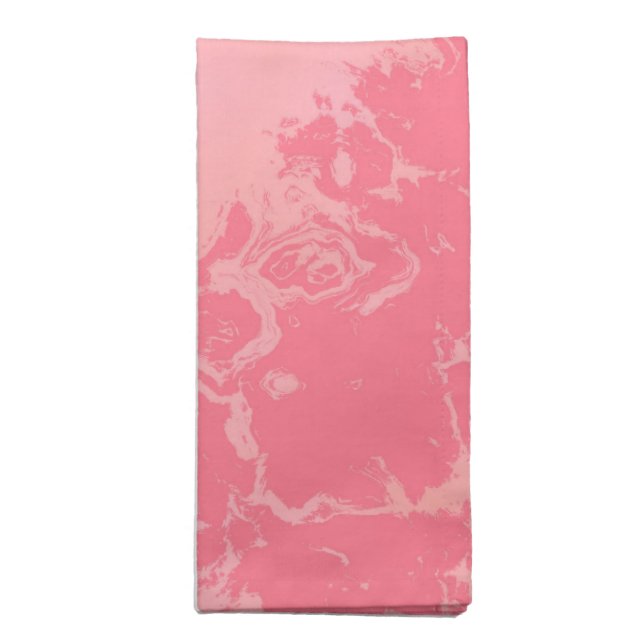 Pink Marbled Cloud abstract Cloth Napkin (Folded)