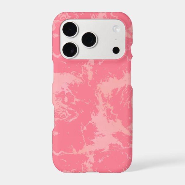 Pink Marbled Cloud abstract Iphone Case (Back)