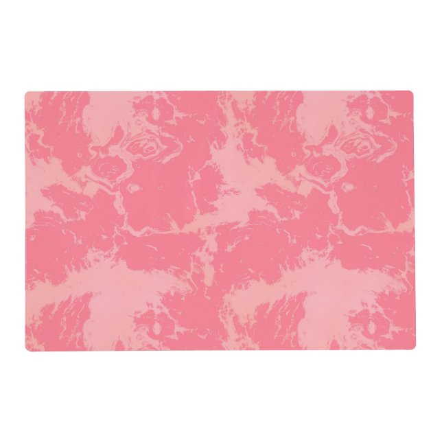 Pink Marbled Cloud abstract Placemat (Front)