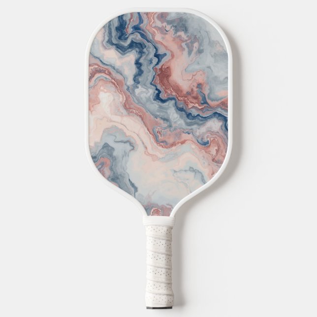 Pink Marbled Custom Pickleball Paddle (Front)