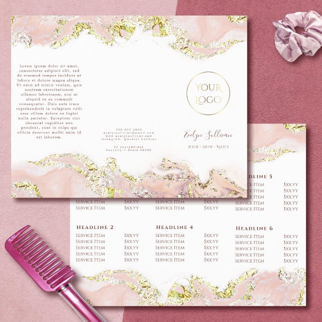 pink marbling design brochure (Creator Uploaded)