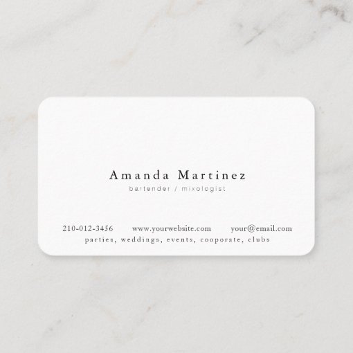 Pink Margarita Bartender Mixologist Business Card | Zazzle