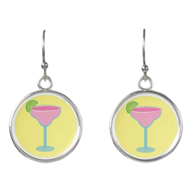 Pink Margarita Earrings (Front)