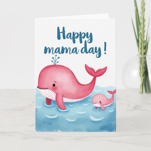 Pink Marine Moms Day Card (Front)