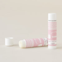 Pink Mariusgenser Girl Baby Shower Lip Balm