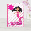 PINK MARMAID BIRTHDAY CARD