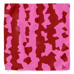 Pink Maroon Red Irregular Abstract Design  Bandana